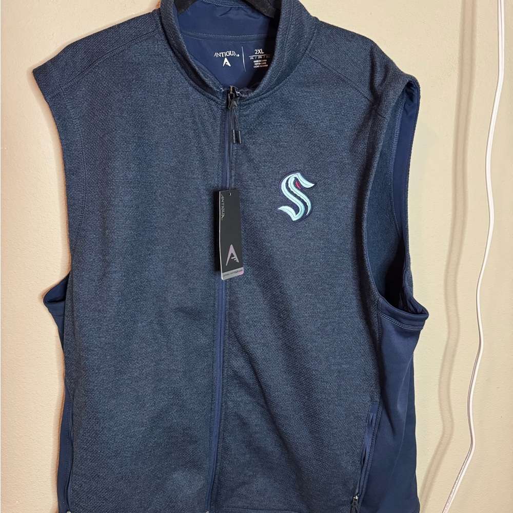 Seattle Kraken Antigua Course Vest Navy NHL Men’s 2XL NWT